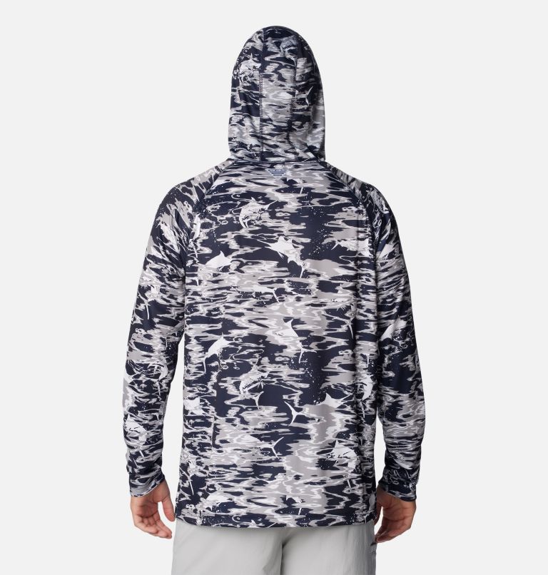 Men's PFG Super Terminal Tackle Hoodie - Dallas Cowboys, Color: DC - Collegiate Navy Rippled Print, image 2
